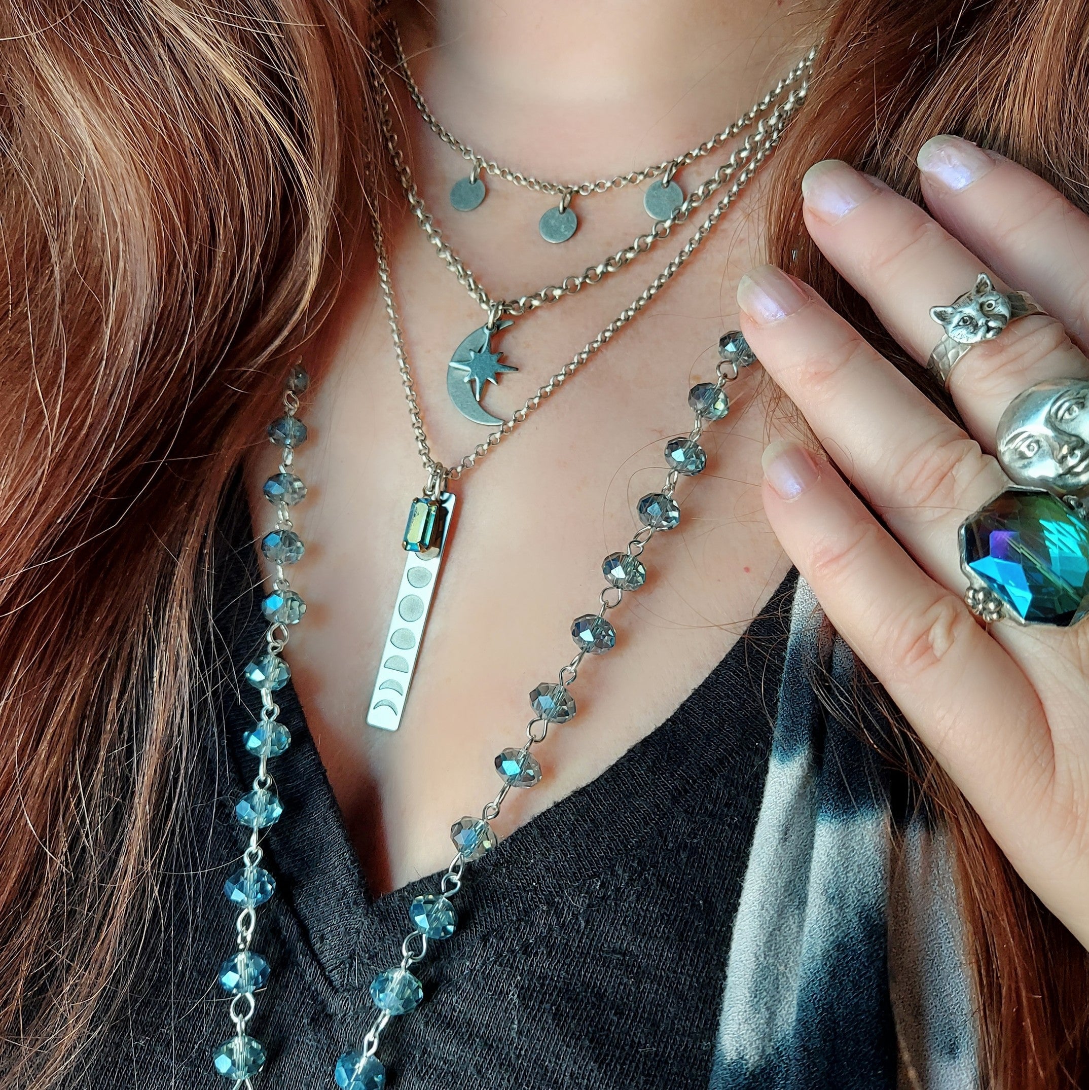 Natural sea glass pendant, Cornish beach glass unisex necklace with blue  sodalite, boho, bohemian jewelry, blue calming gemstone